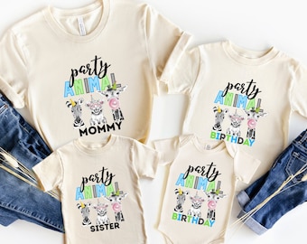 Party Animal Birthday Shirt: Safari Zoo Theme