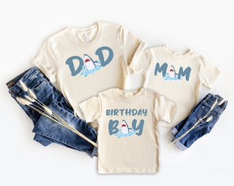 Matching Family Shark Shirts: Funny Cotton Birthday Tees