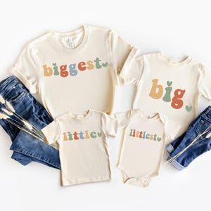 Big Middle Little Sibling T-shirt, Siblings Matching Shirts, Sibling Announcement Tee, Big Brother Little Brother T-shirt, Cousin Squad Tee