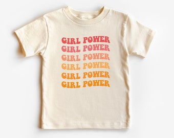 Retro Girl Power Toddler Shirt: Vintage Style Baby Bodysuit