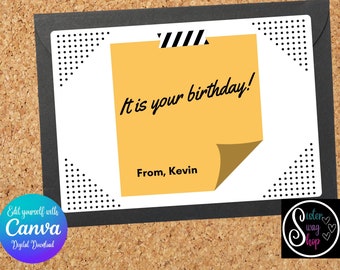 Plantilla de tarjeta de cumpleaños sarcástica - Descarga digital - Canva Link