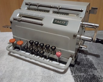 Facit Model TK Mechanical Calculator Adding Machine from 1948 Vintage Office Piece