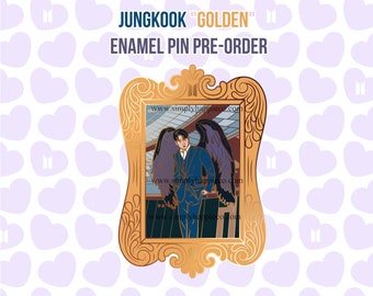 Pre-Order BTS Jungkook "Golden" Enamel Pin | K-pop Enamel | BTS JK