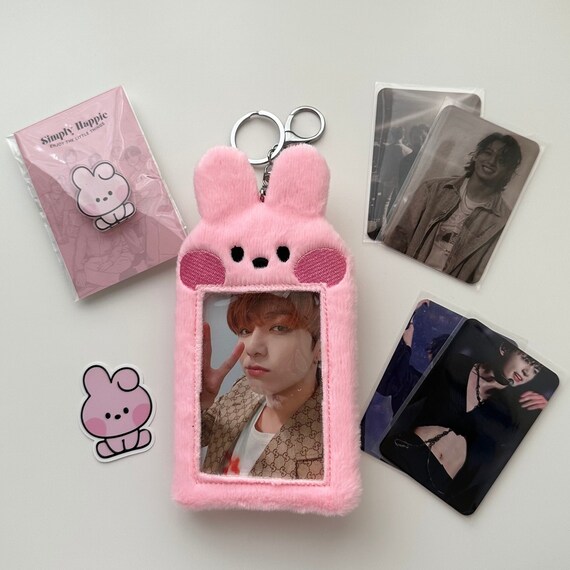Cooky Plush Photocard Holder K pop Photocard Holder Freebies BTS Etsy UK