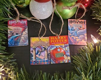 Harry Potter Book Ornaments (2" x 1.3")