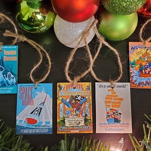 Vintage Disney Attraction Poster Ornaments (2&quot; x 1.3&quot;)