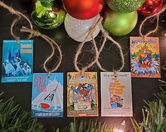 Vintage Disney Attraction Poster Ornaments (2" x 1.3")