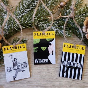 Playbill Christmas Ornaments (2" x 1.3")