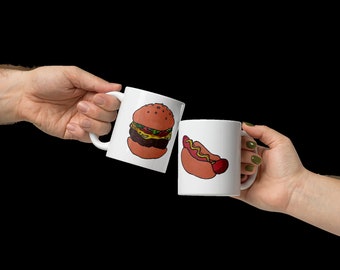 Hamburger and Hot Dog Mug