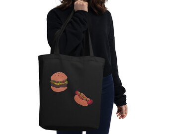 Hamburger and Hot Dog Eco Tote Bag