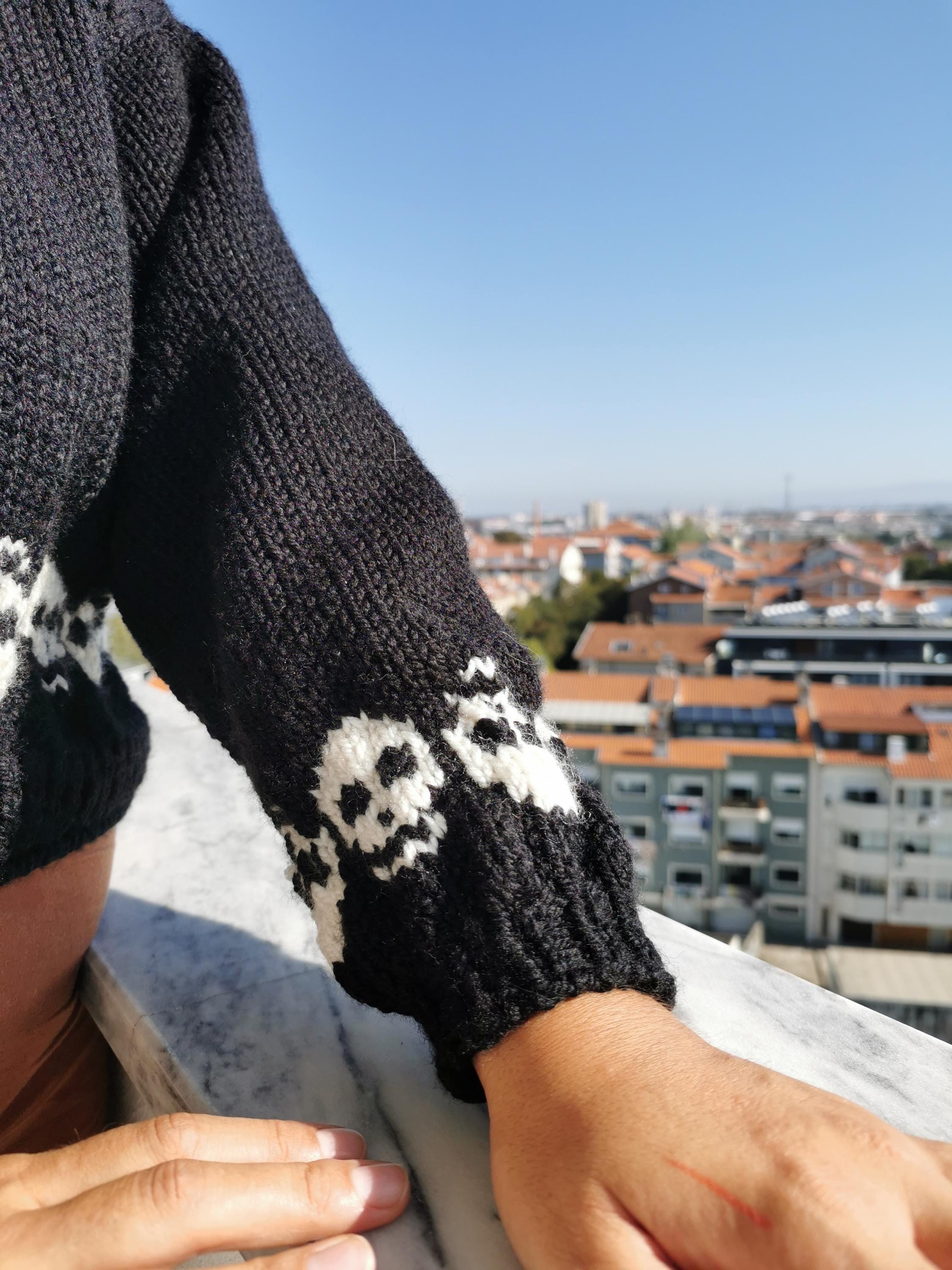 Roen×semantic design skull knit archive Other Designers Vintage - Vintage Roen Semantic Design Skull Jeans
