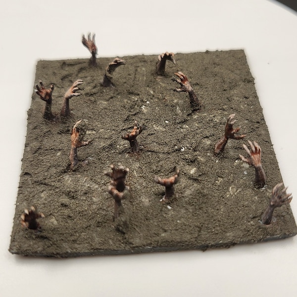 Zombie Hands Dungeon Tiles, Grasping Arms 8 Pack, Dungeons and Dragons Tabletop Model, Horror Genre DM supplies, TTRPG essentials, MZ4260