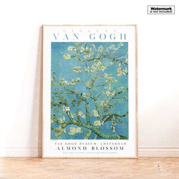 Affiche d’exposition Van Gogh Almond Blossom, impression du marché aux fleurs, cadeaux d’art imprimés numériques, décoration murale moderne, impression Van Gogh