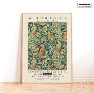 William Morris Forest Print, Botanical Print, William Morris, Museum Poster, Digital Download, Victorian Home Decor, Vintage Poster