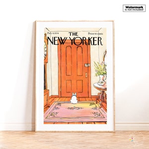 The New Yorker Magazine Cover Poster, Vintage Poster, Modern Wall Art Print, New Yorker February 1974, Retro Magazine Cover Print Home Decor