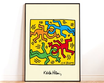 Keith Haring Print, Heritage of Pride Exhibition Poster, Wall Art Print