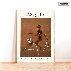 Jean Michel Basquiat, Basquiat Print, Basquiat Riding With Death, Modern Wall Decor, Abstract Art