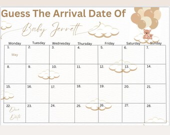 Signalisation de douche de bébé et calendrier des dates d'échéance