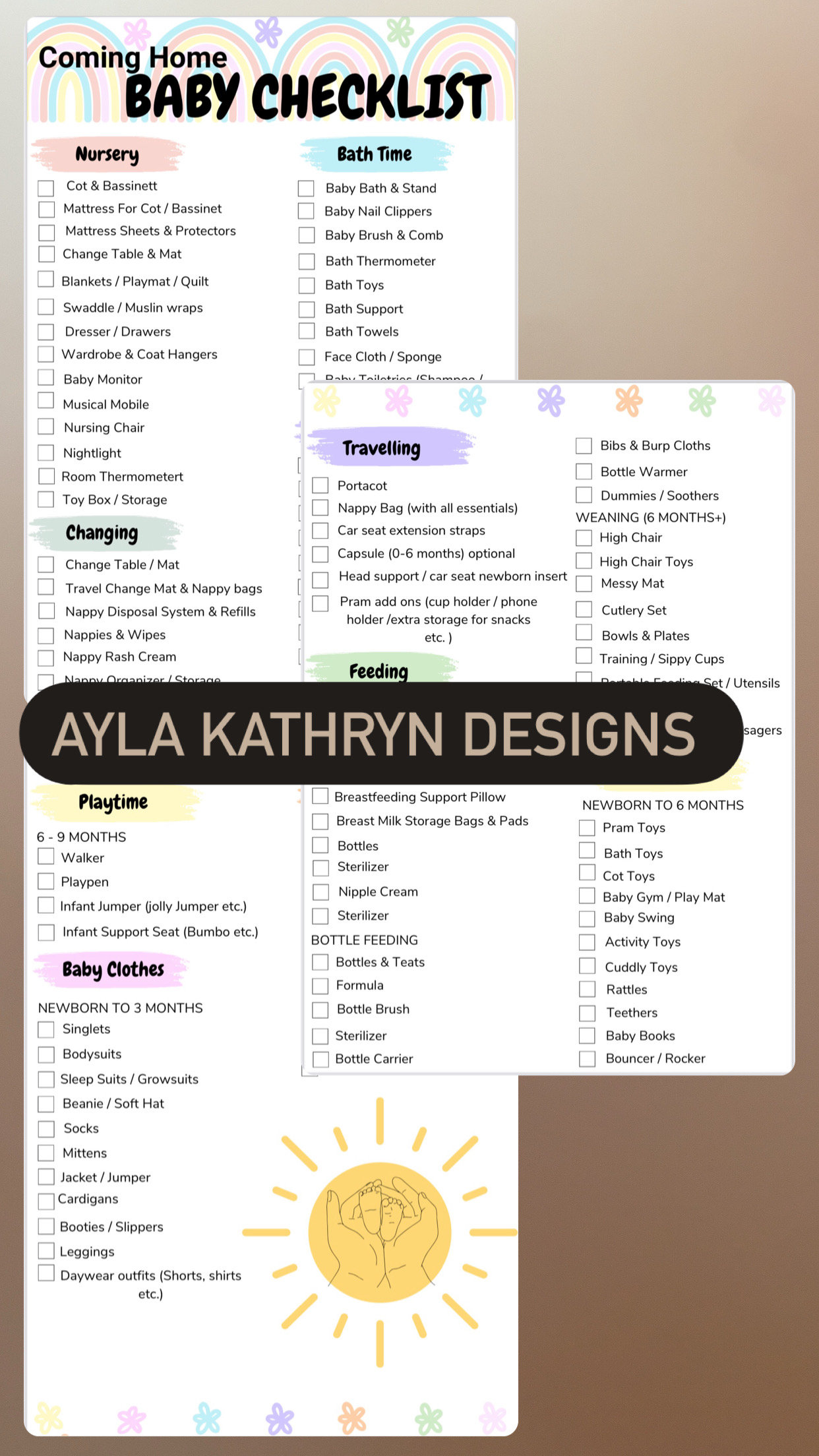 Baby Checklist - Etsy