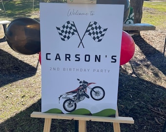 Plaque d'anniversaire moto personnalisée, décoration pour cupcakes et carte de remerciement