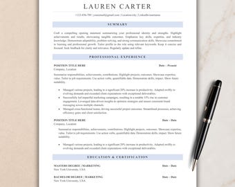 ATS Resume Template,  ATS Friendly Resume Template, Google Docs, Word, 1-3 Page Resume Template, Cover Letter & References Template, ATS cv