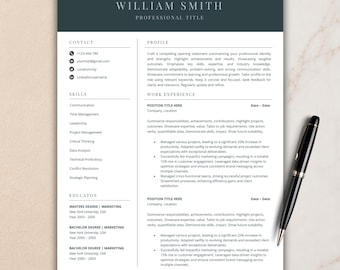 Modern Resume Template, Resume Google Docs, Resume Word, 1-3 Page Resume Template, Cover Letter & References Template, Modern CV Template