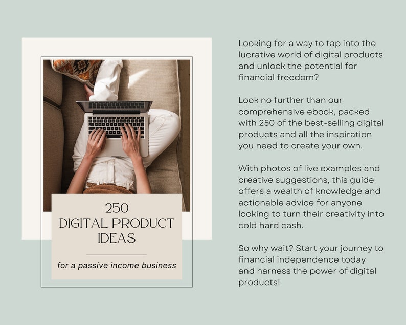 250 idee di prodotti digitali da vendere come reddito passivo Download digitale di Etsy Elenco delle idee dei best seller da vendere per le piccole imprese immagine 2