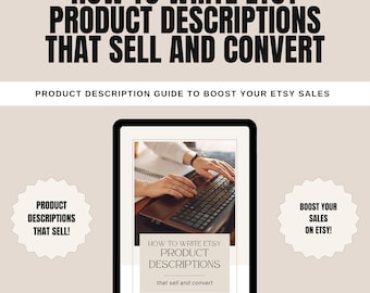 How To Write Etsy Product Descriptions That Sell and Convert - Etsy Product Description Guide and Cheat Sheet - Boost Your Etsy Sales