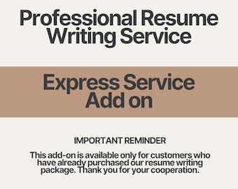 Add On for Resume Writing Package