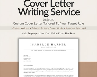 Cover Letter Writer, Cover Letter Writing Service, Professional Cover Letter, Custom Cover Letter, Job Application Help, Career Services