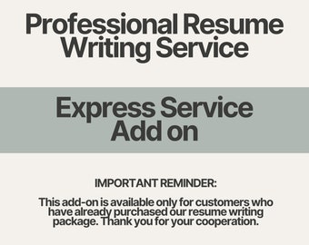 Add On for Resume Writing Package