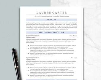 ATS Resume Template,  ATS Friendly Resume Template, Google Docs, Word, 1-3 Page Resume Template, Cover Letter & References Template, ATS cv