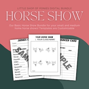 Basic Horse Show Dokumenten Digitaler Download - Ringkarten, Kurs und mehr!