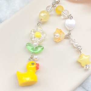 Duck Phone Charms, Kawaii Keychain, Y2k Charms, Handmade Phone Charm for AirPods, Backpacks, Handbags, Lunch bags, keychains