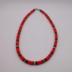 Red beaded necklace
