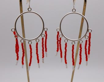 Boucles d'oreilles indigènes en perles
