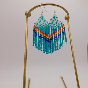 Beaded Pride earrings