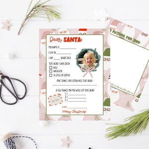plantilla de carta oficial a santa / correo de navidad para niños imprimible / carta de santa imprimible / lista de navidad para niños imprimible / querido santa