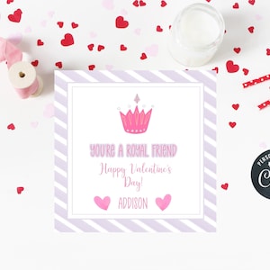 princess valentine | girl valentine | valentine&#39;s day gift tag | valentine | princess gift tag | digital download | printable | child vday