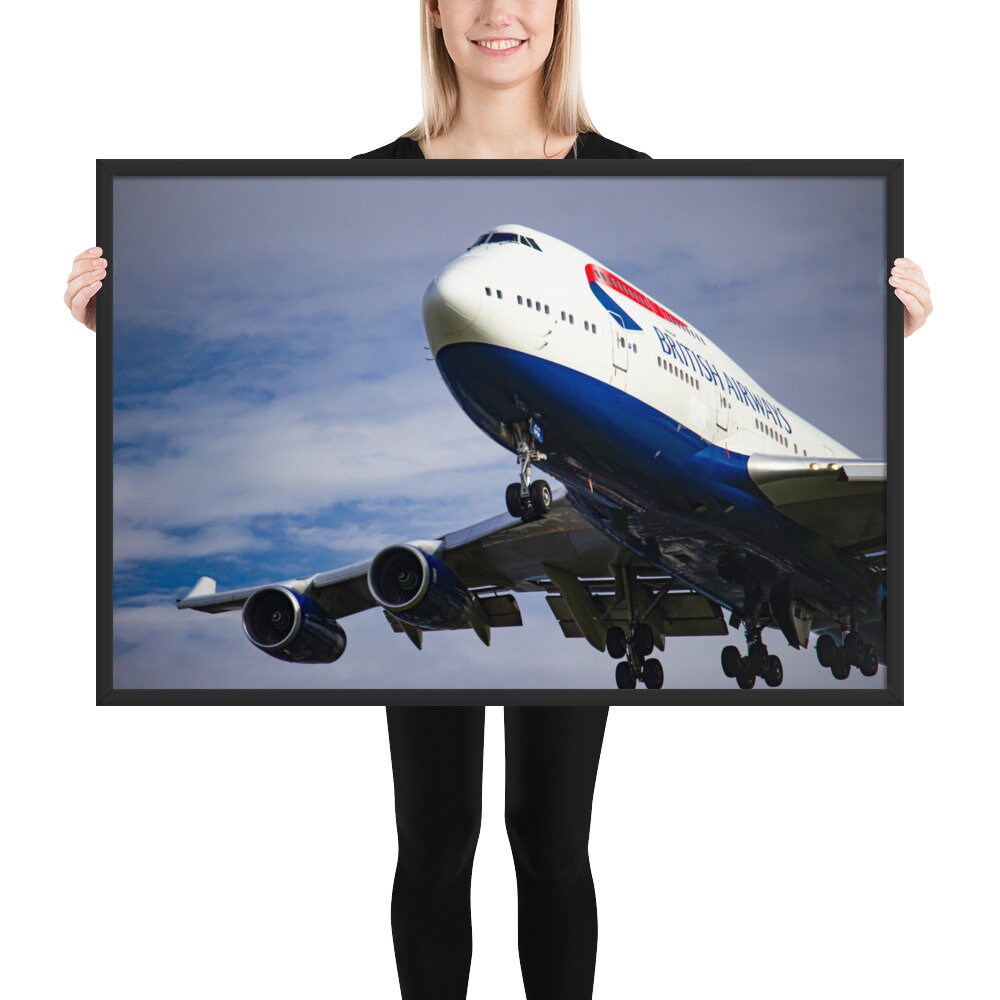 Boeing 747-400 British Airways Framed Poster - Etsy