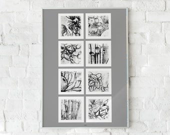 Monotype / art print / wall decor / gift idea / wall art