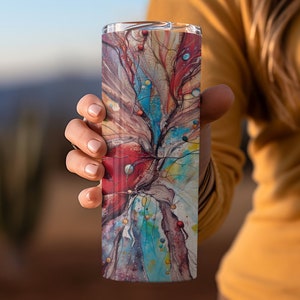 ABSTRACT ART 20oz Skinny Tumbler Sublimation Design, Straight & Tapered Wrap, Tumbler Wrap, Tumbler PNG, Instant Download.