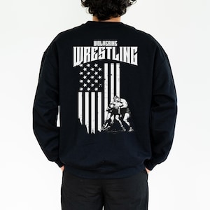 Personalisierter Team Maskottchen Wrestling Hoodie, Sport-Liebhaber-Geschenk, Wrestling-Fanbekleidung, Wrestling-Athletic-Sweatshirt, Wrestling-Team-Ausrüstung