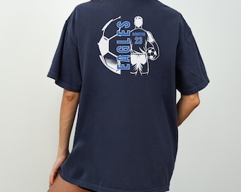 Personalized Mens Soccer T-Shirt, Custom Team Mascot, Name, Number and School Colors, Game Day Shirt for Players & Fans, Soccer Mom Shirt
