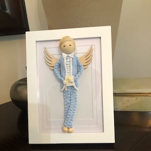 Personalized macrame doll, Communion Doll, Gift for girl, Gift for boy