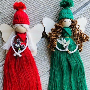 Macrame angel, Christmas Angel, Angels, Angel with wings, Christmas decor, Christmas ornament