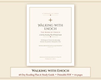 Book of Enoch 40-Day Reading Plan and Study Guide with Full Text, 1 Enoch + Bonus 2 Enoch, R.H. Charles Translation, Printable PDF
