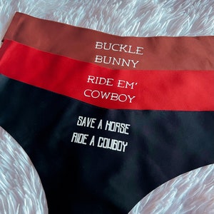 Western Theme Phrase Thong Underwear - Western Gift Ideas, Raunchy Gift Ideas, Funny Gag Gift