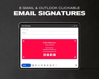 Modello di firma e-mail con link cliccabili – per architetti, Gmail e Outlook