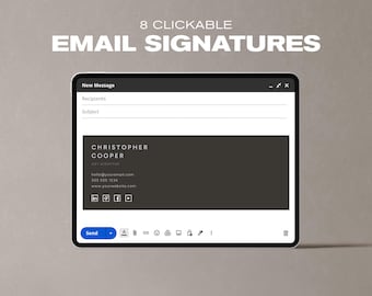 Modello di firma e-mail senza immagine: per contabili, Gmail e Outlook